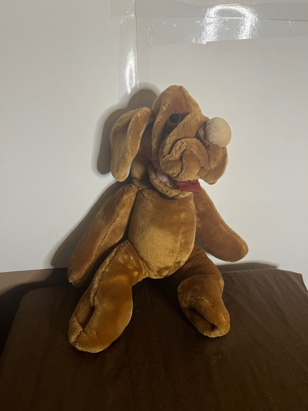 😄Ganzbros wrinkles dog puppet vintage 1981 hand puppet learning toy